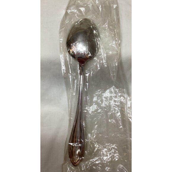 Two ONEIDA VTG 1992 SILVER ARBOR SILVER PLATED Serving SPOONS Sealed NIP USA - Picture 5 of 10